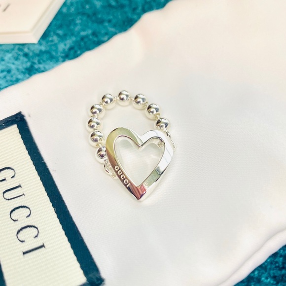 Gucci Toggle Heart Ring sz 6 NWT - Picture 12 of 12